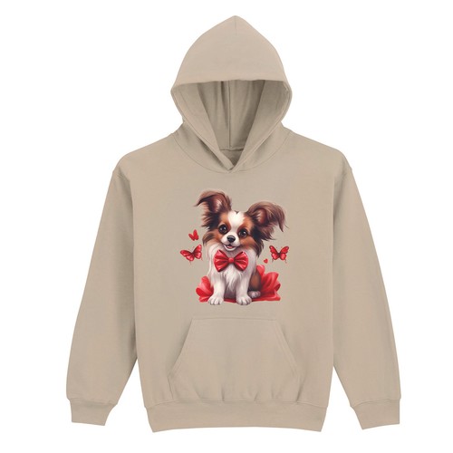 Felpa con cappuccio papillon - cappuccio,