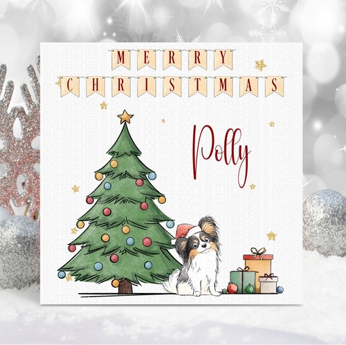Cartolina natale papillon - cartolina, di