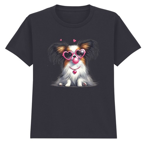 Papillon cane cuore occhiali